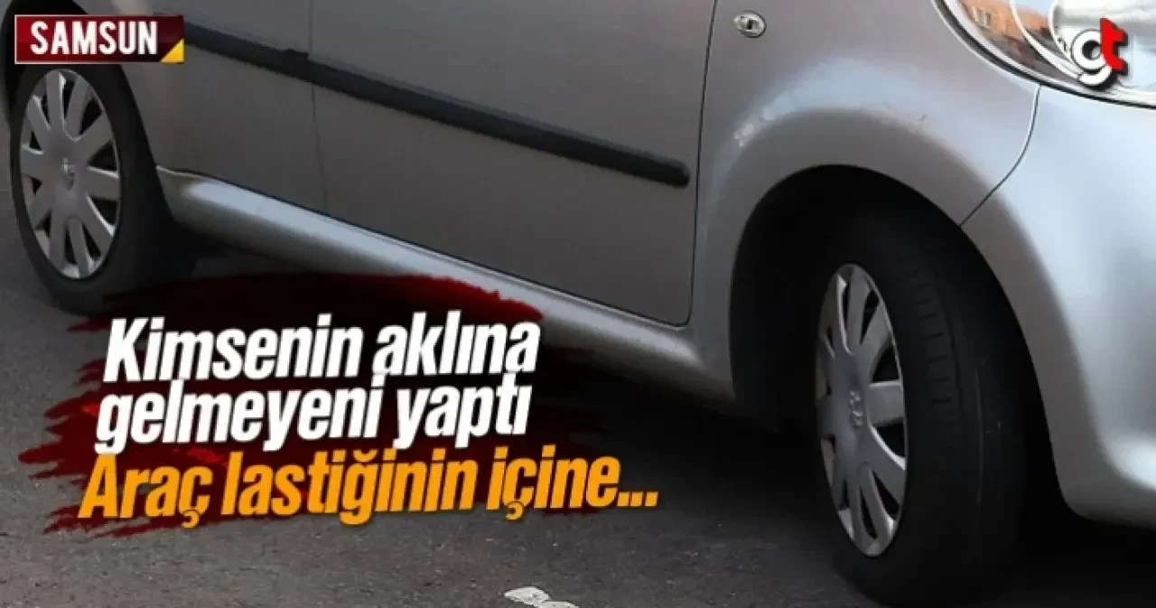 Araç lastiğinin içine sakladı, polisler affetmedi