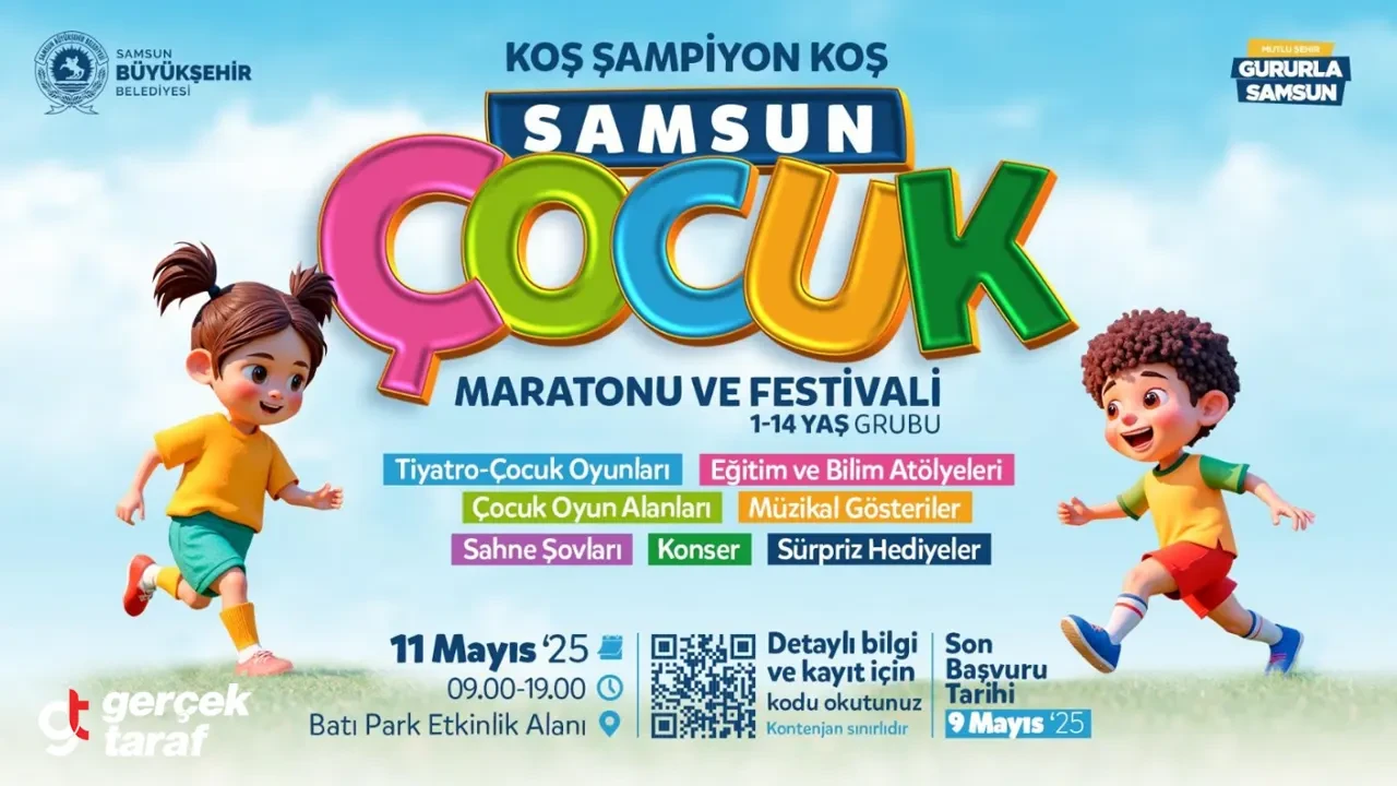 Samsun’da Çocuklar İçin Büyük Şenlik: “Samsun Çocuk Maratonu ve Festivali” Başlıyor