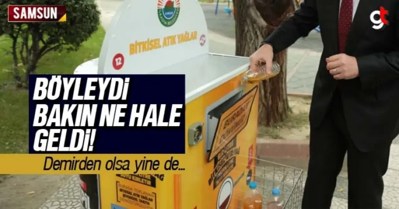 Atık pil ve atık yağ kutusu Aypikut'un son hali