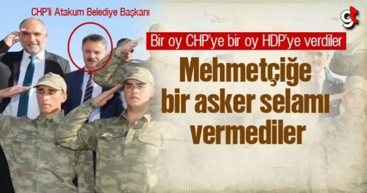 Atakum Belediye Başkanı CHP’li Cemil Deveci, Mehmetçiğe asker selamı vermedi
