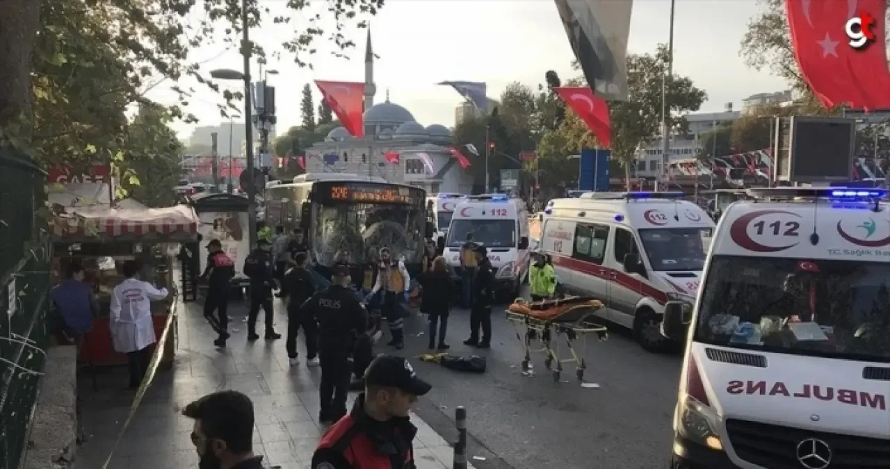 Özel halk otobüsü yayalara çarptı: 13 yaralı