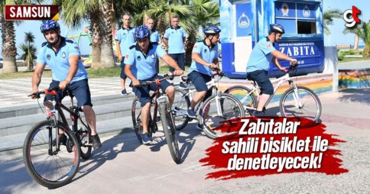 Zabıtalar, Atakum sahilini bisiklet ile denetleyecek