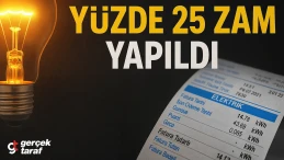 Elektriğe Yüzde 25 Zam Geldi
