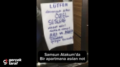 Atakum'da Asansörde Dikkat Çeken Not