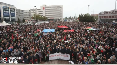 Samsun'da Binlerce Kişi Gazze İçin Yürüdü