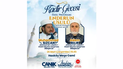 Canik Belediyesi'nden Kadir Gecesi Özel Programı