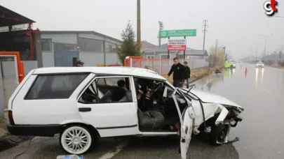 Çorum'da su kanalına devrilen otomobilin sürücüsü öldü