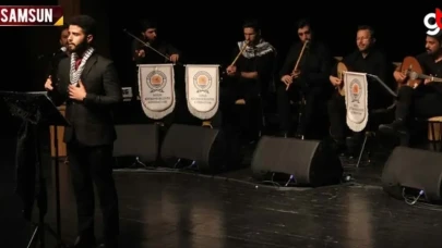 Filistinli Gençler Samsun'da "Kardeşlik Ezgileri" seslendirdi