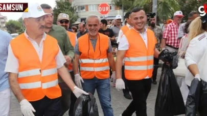 Cemil Deveci, Atakumlular ile birlikte temizlik yaptı