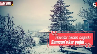 Samsun'da Beklenmedik Kar Yağışı