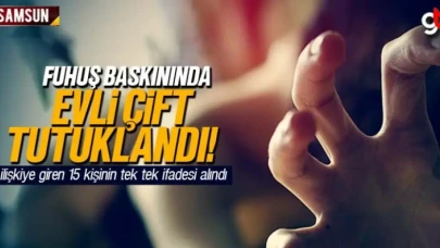 Samsun'da fuhuş operasyonunda evli çift tutuklandı