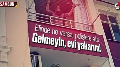 Samsun'da sinir krizi geçiren kadın evi yakmaya kalktı