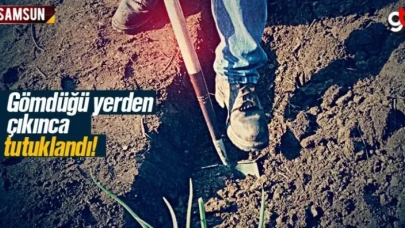 Gömdüğü Yerden Çıkınca Tutuklandı