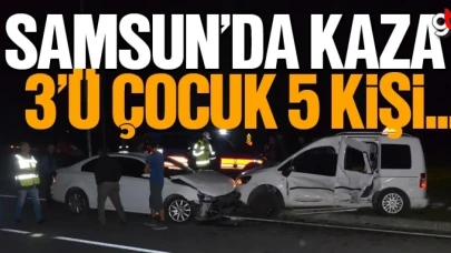 Samsun Bafra'da trafik kazası