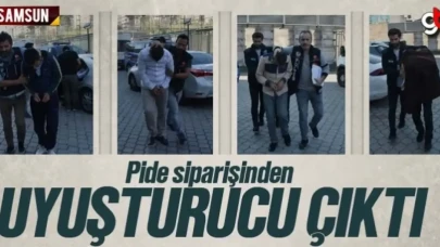 Pide siparişinden uyuşturucu çıktı