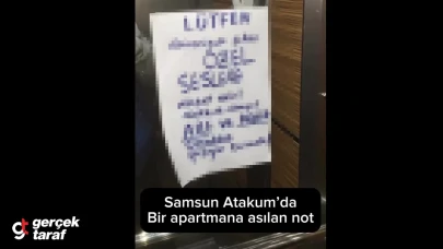Atakum'da Asansörde Dikkat Çeken Not