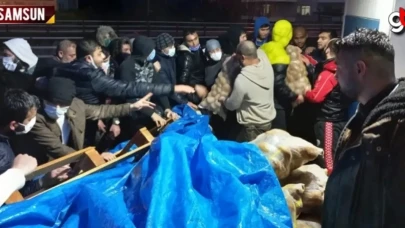 Samsun'da genç işadamı Ali Erdoğan, ihtiyaç sahiplerine 800 çuval patates dağıttı