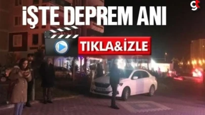 Elazığ'da 6,8'lik deprem anı video görüntüleri