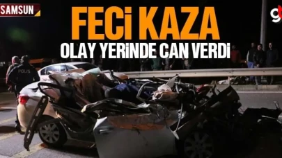 Samsun'da otomobil tırın altına girdi, Ertan Eren öldü