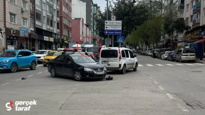 Ambulansa Yol Vermek İsterken Kaza Yaptı
