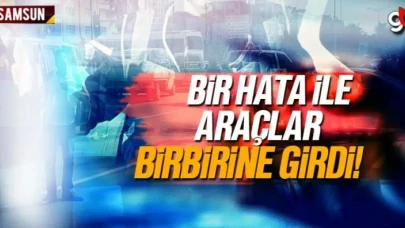 Bir hata ile araçlar birbirine girdi