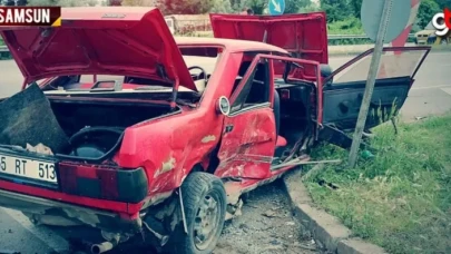 Araçlar çarpıştı 3 kişi yaralandı, sürücü ehliyetsiz çıktı