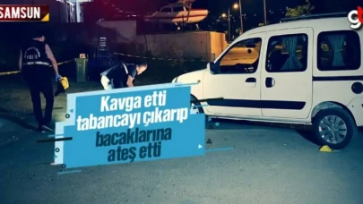 Kavga etti, silahla bacaklarına ateş etti