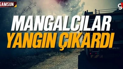 Mangalcılar yangın çıkardı
