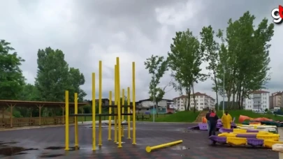 Bartın'da park yapım çalışmaları