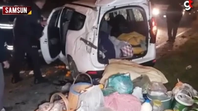 Samsun’da otomobil takla attı, 2 ağır yaralı