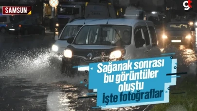 Samsun'da sağanak yağmur sonrası oluşan görüntüler, bu geceye dikkat!