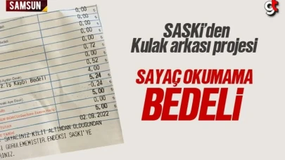 SASKi, sayaç okumama bedeli ile para alıyor