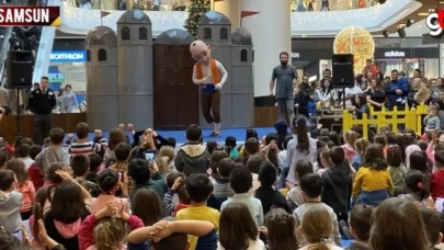 Keloğlan, Samsun Piazza'da çocuklarla buluştu