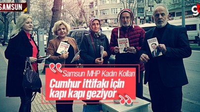 Samsun MHP Kadın Kolları, Cumhur İttifakı İçin Kapı Kapı Geziyor
