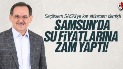 Samsun'da Su Fiyat Tarifesine Zam Geldi