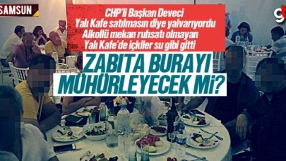 Alkol içmenin Yasak Olduğu Atakum Yalı Kafe'de Alkollü Eğlence