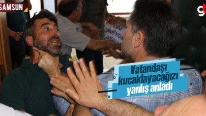 Samsun&#039;da su zammını protesto etmek isteyen vatandaşın boğazını sıktı