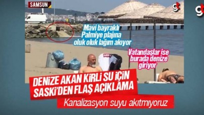 Palmiye Plajına akıtılan kirli su hakkında SASKİ açıklama yaptı