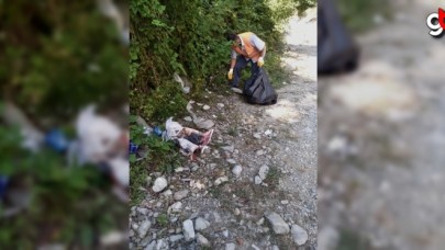 Doğa harikası Samsun Gölalan Şelalesi'nden 150 kilogram çöp toplandı