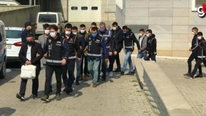 Samsun merkezli suç örgütü operasyonunda gözaltına alınan 11 zanlı adliyeye sevk edildi