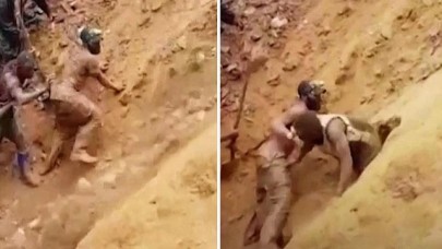 Herkes nefesini tutup izledi! Arkadaşları, göçük altında kalan madencileri böyle kurtardı