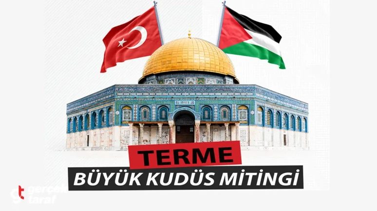 Terme'de Kudüs İçin Miting