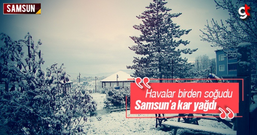 Samsun'da Beklenmedik Kar Yağışı