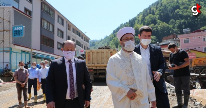 Diyanet İşleri Başkanı Ali Erbaş, sel bölgesinde: