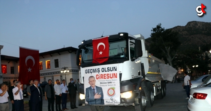 Amasya Belediyesi Giresun'a yardım kamyonları gönderdi