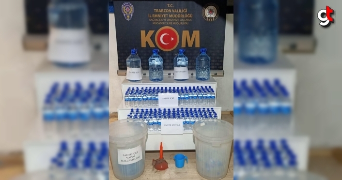 Trabzon'da 176 litre sahte içki ele geçirildi