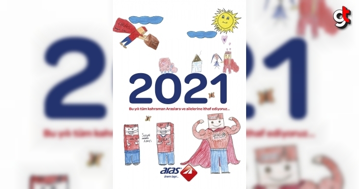 Aras Kargo, 2021 takviminde çalışanlarının çocuklarının çizdikleri resimlere yer verdi