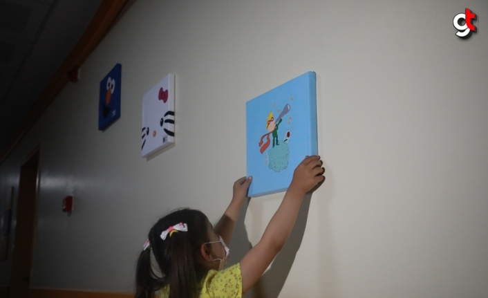 Rize'de anaokulu öğrencilerinin yaptığı resimler çocuk acil servisinin duvarlarını süsledi