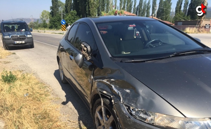 Amasya'da iki otomobil çarpıştı: 2 yaralı