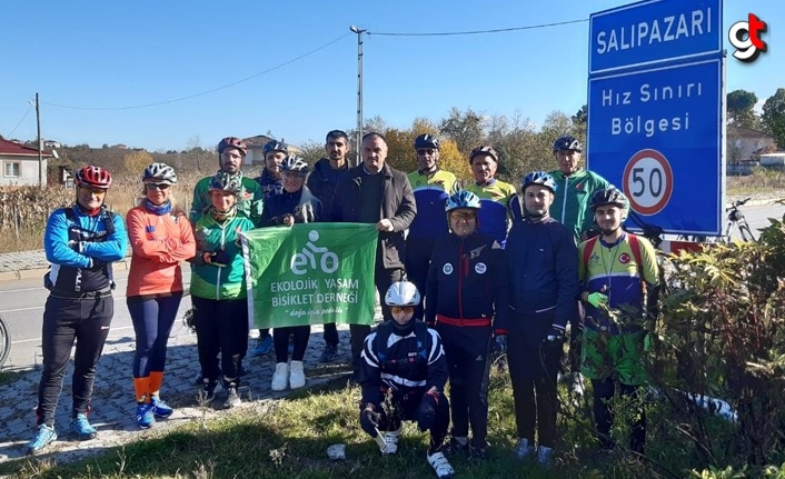 Başkan Halil Akgül, bisikletçileri ağırladı
